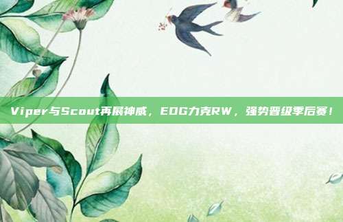 Viper与Scout再展神威，EDG力克RW，强势晋级季后赛！  第1张