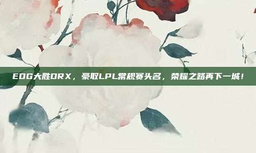 EDG大胜DRX，豪取LPL常规赛头名，荣耀之路再下一城！  第1张